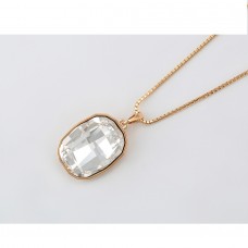 Elegants un mirdzošs kulons ar ķēdīti un Swarovski kristāliem, dažādas krāsas